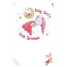 Baby Girl's 1st Tiny Tatty Teddy Me to You Bear Christmas Card Image Preview